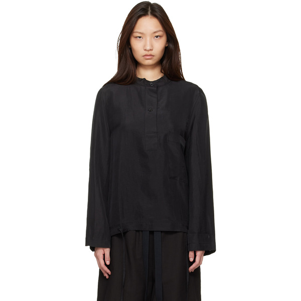  Studio Nicholson Black Baye Twill Shirt 