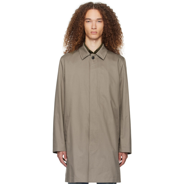  Sunspel Taupe Buttoned Coat 
