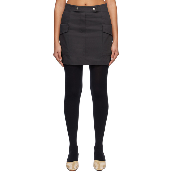  System Gray Cargo Pocket Miniskirt 