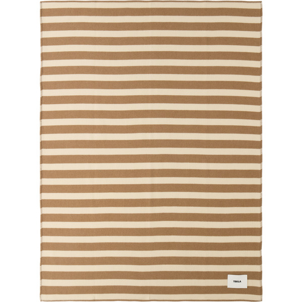  Tekla Beige & Tan Lambswool Blanket 