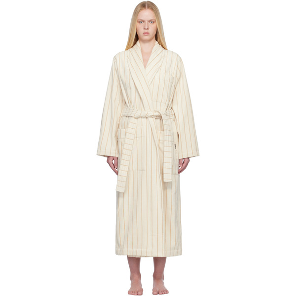  Tekla Beige Terry Classic Bathrobe 