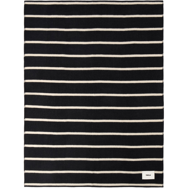  Tekla Black & Off-white Lambswool Blanket 