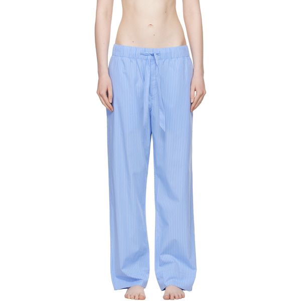  Tekla Blue Poplin Pyjama Pants 