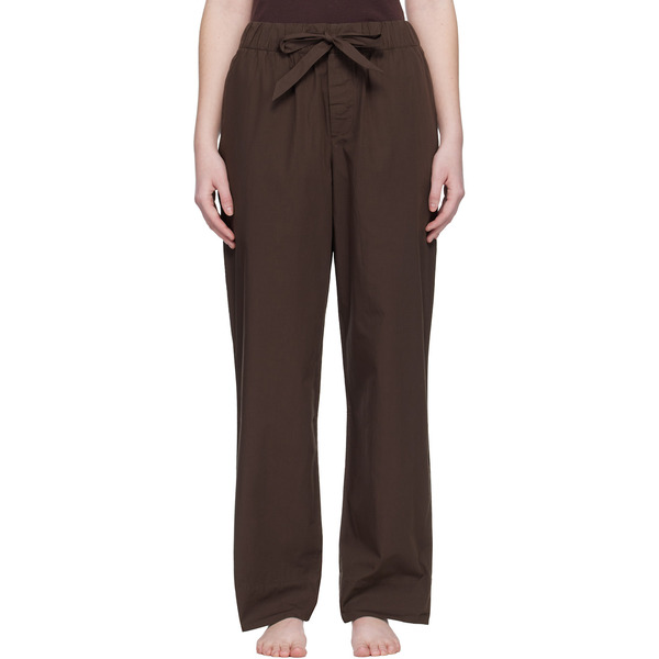  Tekla Brown Poplin Pyjama Pants 