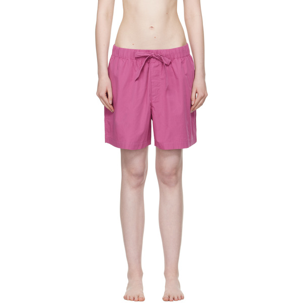  Tekla Purple Poplin Pyjama Shorts 