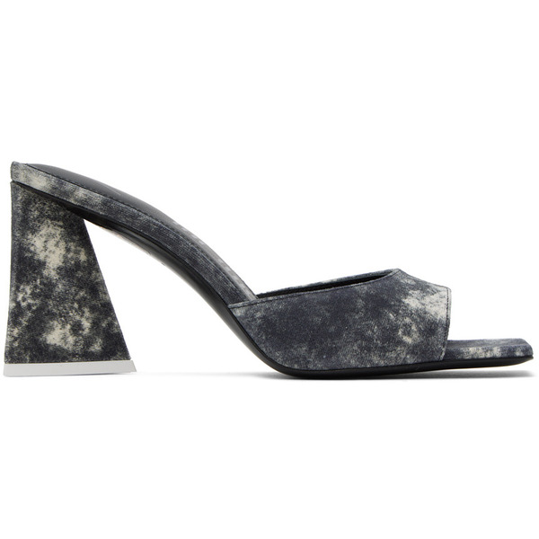  The Attico Gray Mini Devon Mules 