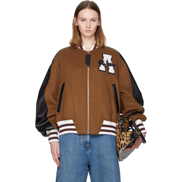  The Attico Tan Wool Bomber Jacket 
