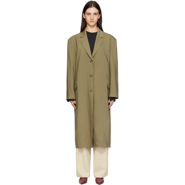  The Frankie Shop Khaki Tribeca Long Coat 