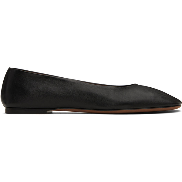  The Row Black Square Ballerina Flats 