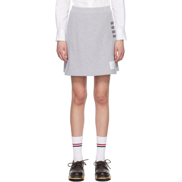  Thom Browne Gray Box Pleat Miniskirt 