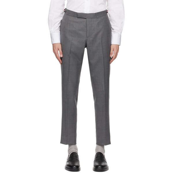  Thom Browne Gray Low-rise Trousers 