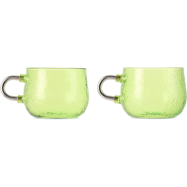  Tickle Silver & Green Slowly Rising Mug 
