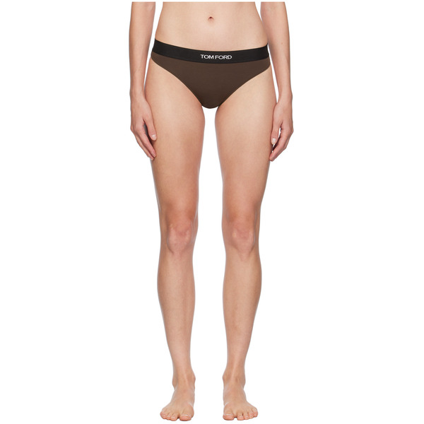  Tom Ford Brown Modal Signature Thong 