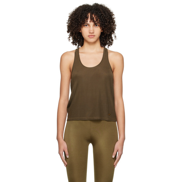  Tom Ford Brown Scoop Neck Tank Top 