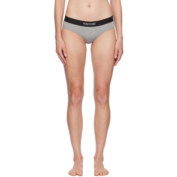  Tom Ford Gray Modal Signature Boy Short Briefs 