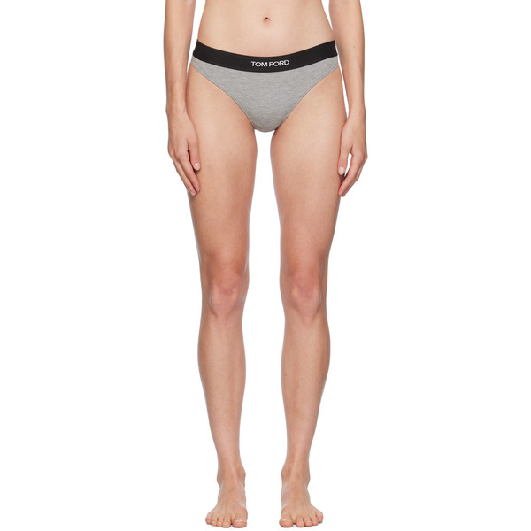  Tom Ford Gray Modal Signature Thong 