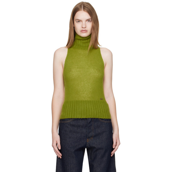  Tom Ford Green Cashmere Silk Turtleneck 