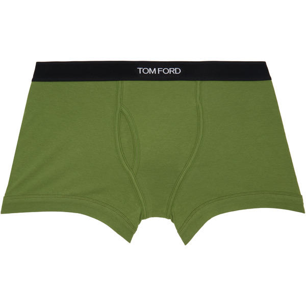  Tom Ford Green Cotton Boxer Briefs 