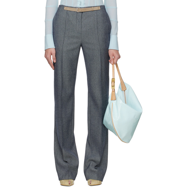  Tory Burch Gray High Waisted Wool Trousers 