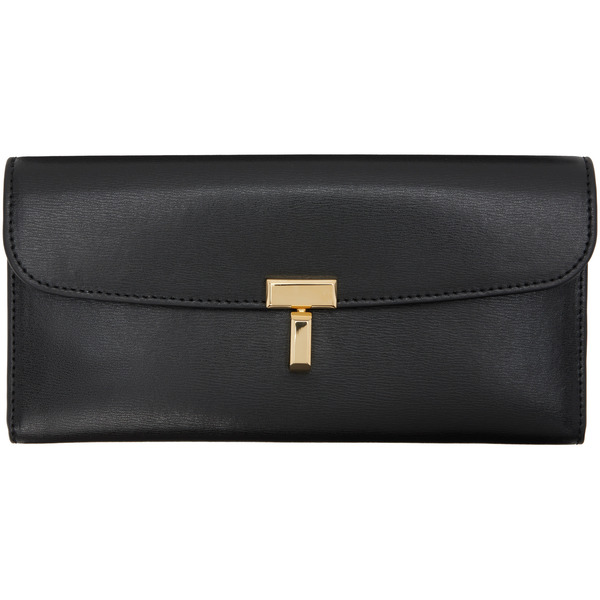  Toteme Black T-lock Leather Wallet 