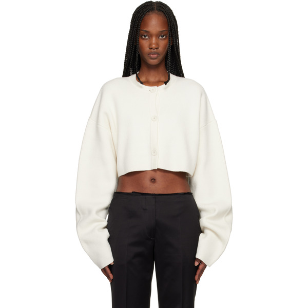  Toteme Off-white Cropped Oversized Cardigan 