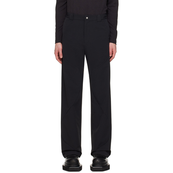  Uncertain Factor Black Roll Trousers 