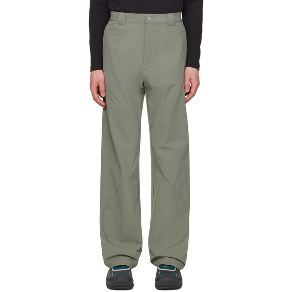  Uncertain Factor Khaki Roll Trousers 