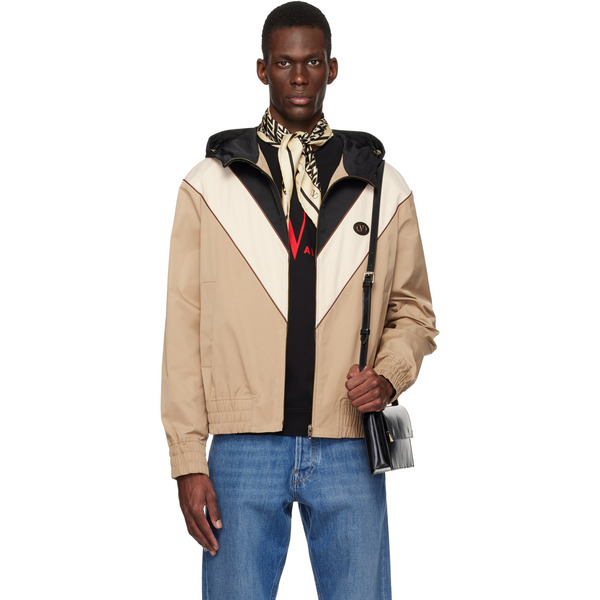  Valentino Beige Vlogo Signature Jacket 