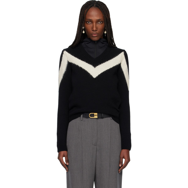  Valentino Black Virgin Wool Sweater 