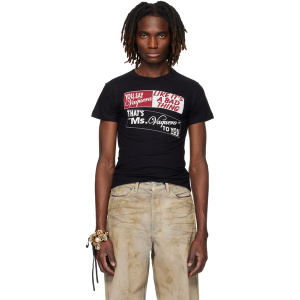  Vaquera Black Bumper Sticker T-shirt 