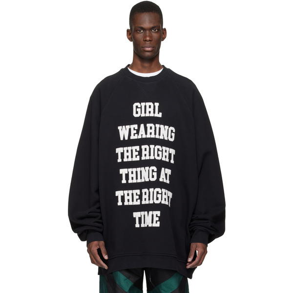  Vaquera Black Oversized Sweatshirt 