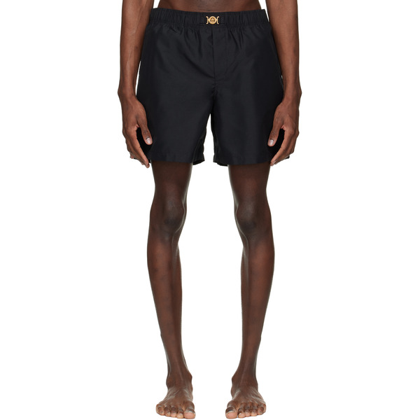  Versace Black Board Swim Shorts 