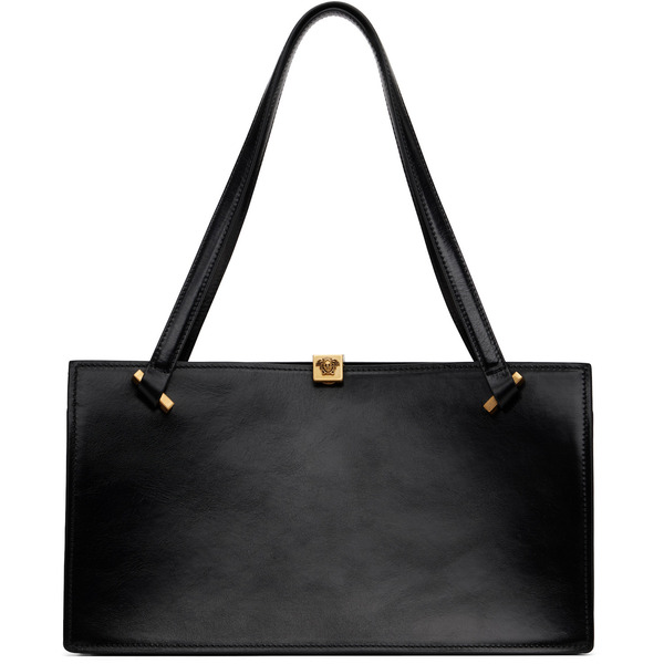  Versace Black Severine Leather Tote 