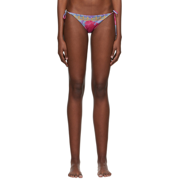  Versace Underwear Blue Polyester Bikini Bottom 
