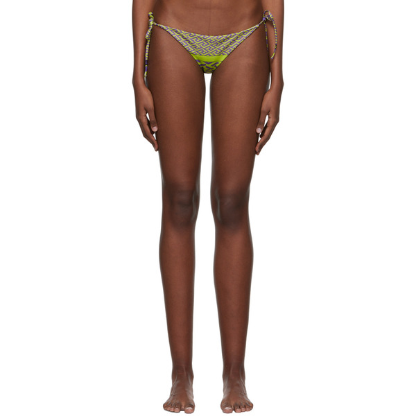  Versace Underwear Green La Greca Bikini Bottom 