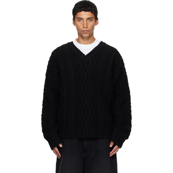  Vetements Black Cable-knit Sweater 