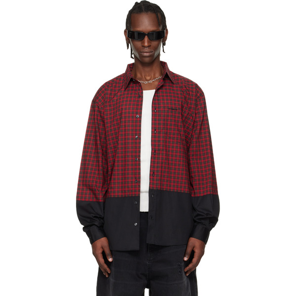  Vetements Red Split Shirt 