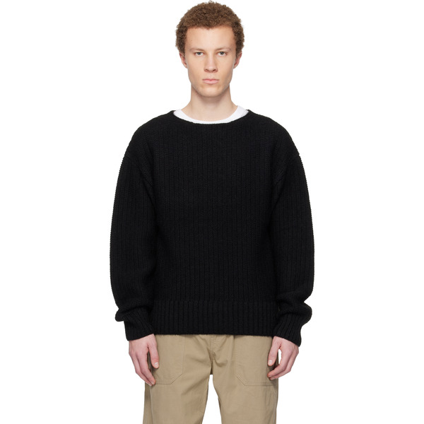  Visvim Black Boatneck Sweater 