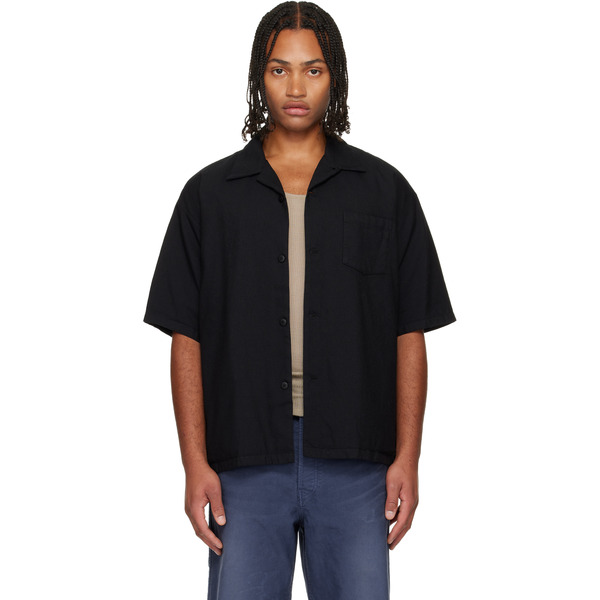  Visvim Black Wallis Short Sleeve Down Shirt 