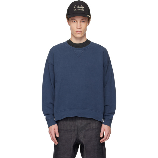  Visvim Blue Jumbo Sb L/s Dmgd Sweatshirt 