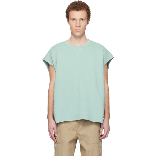  Visvim Blue Mondo S/l Dmgd Sweatshirt 