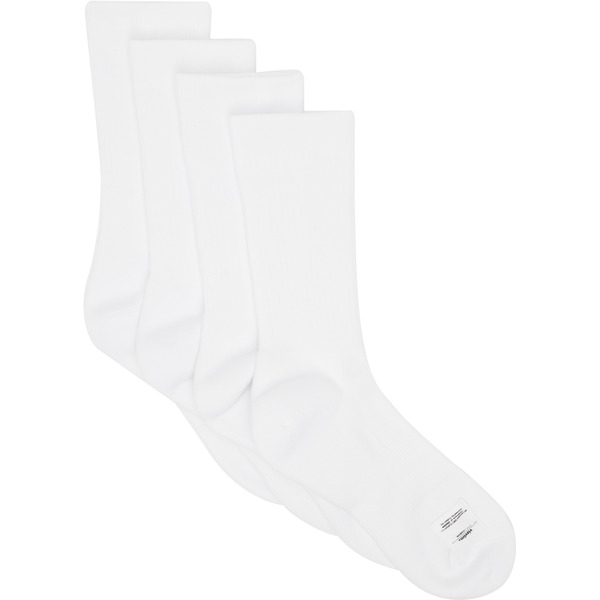  Visvim Two-pack White Achilles Hi Socks 