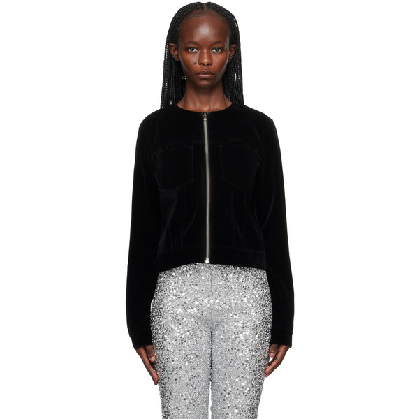  We11done Black Collarless Jacket 