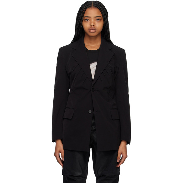  We11done Black Gathered Blazer 
