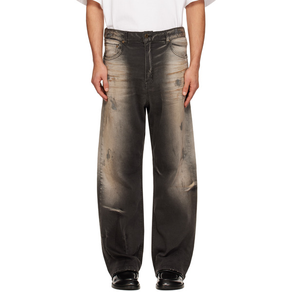  We11done Gray Loose-fit Dirty Jeans 