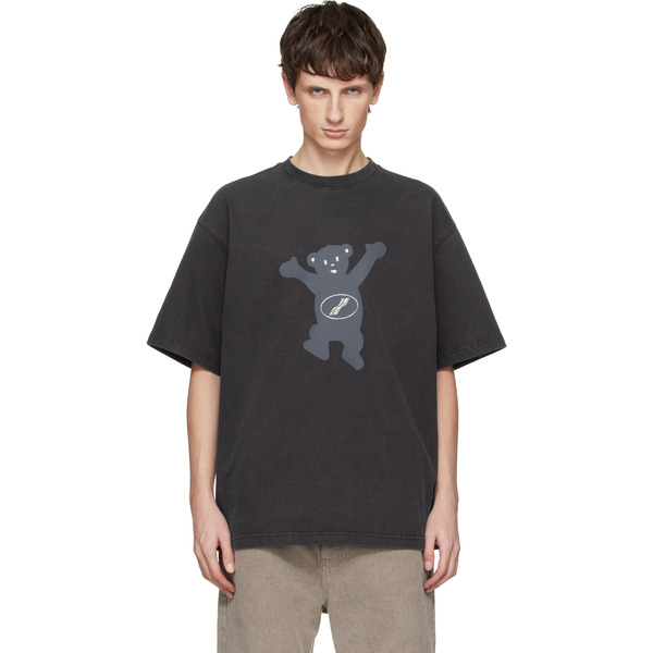  We11done Gray Teddy Logo T-shirt 