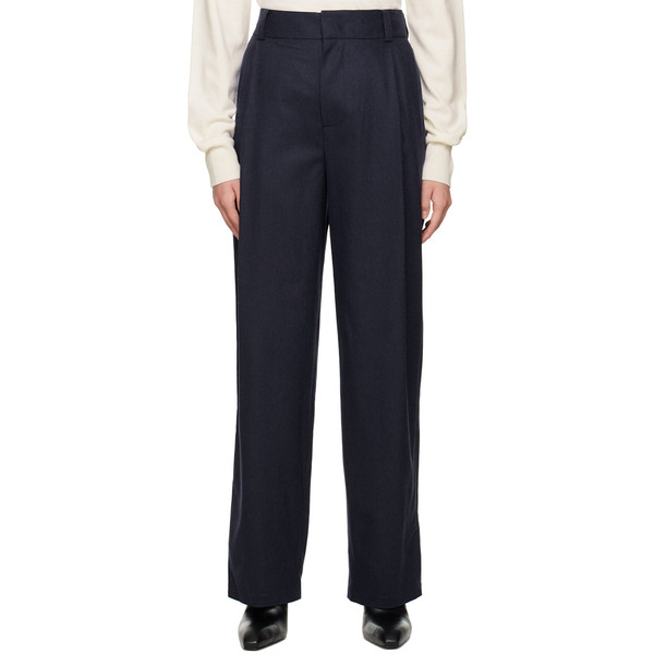  We11done Navy Wide-leg Trousers 