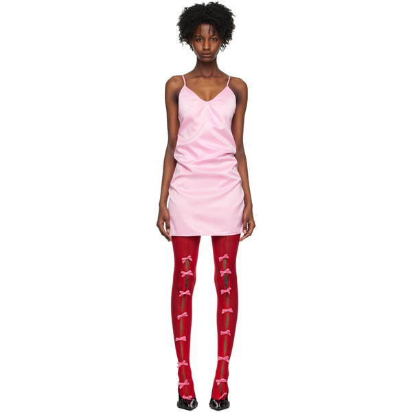  We11done Pink Slip Minidress 