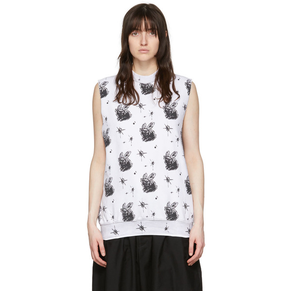  We11done White Cotton Tank Top 