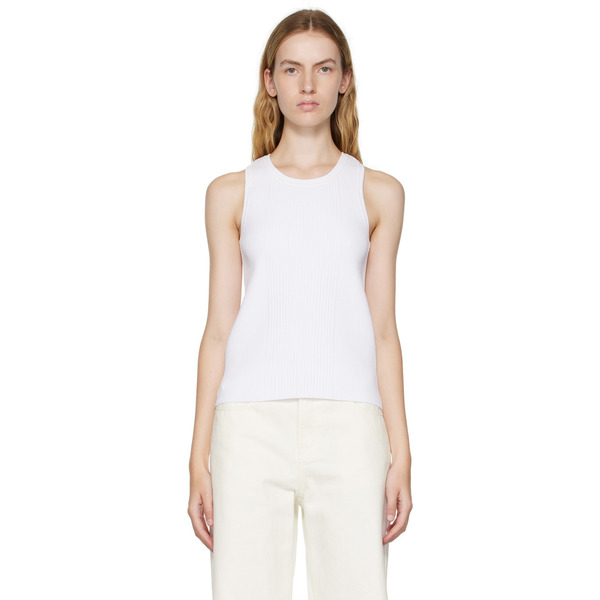  We11done White Racer Back Tank Top 
